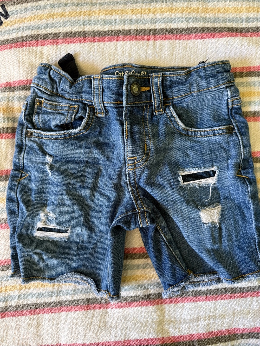 Cat & Jack kids distressed denim shorts